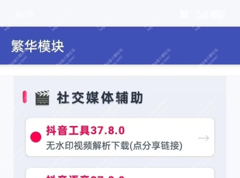繁华模块2.5.1，番茄小说专业SVIP，抖音无水印下载！