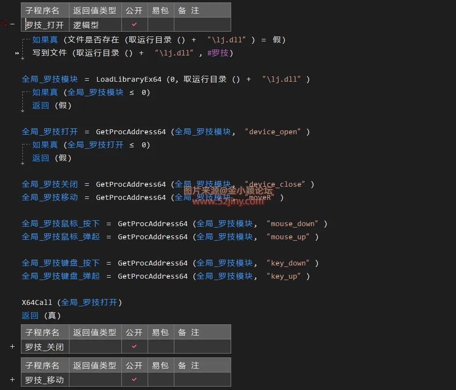 罗技驱动 易语言调用罗技驱动x64dll源码